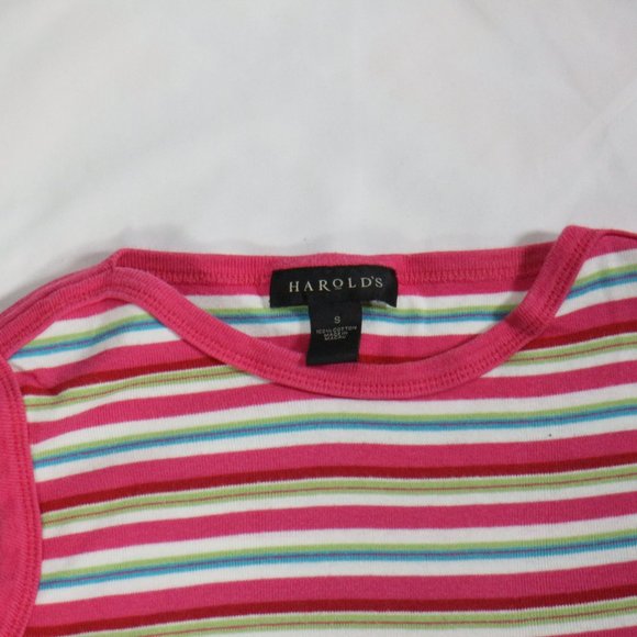 HAROLD'S Multicolor Striped Sleeveless Top Sz Small US - Picture 4 of 11